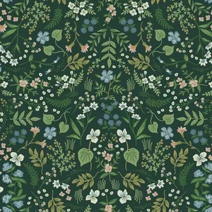 Rifle Paper Co. Wildwood wallpaper, color Hunter Green, SKU RI5156