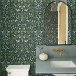 Rifle Paper Co. Wildwood - Hunter Green Wallpaper | Buy Online Rifle Paper Co. Wildwood wallpaper, color Hunter Green, SKU RI5156