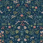 Rifle Paper Co. Wildwood - Navy Wallpaper | Buy Online Rifle Paper Co. Wildwood wallpaper, color Navy, SKU PSW1622RL