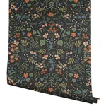 Rifle Paper Co. Wildwood - Black Wallpaper | Buy Online Rifle Paper Co. Wildwood wallpaper, color Black, SKU PSW1623RL