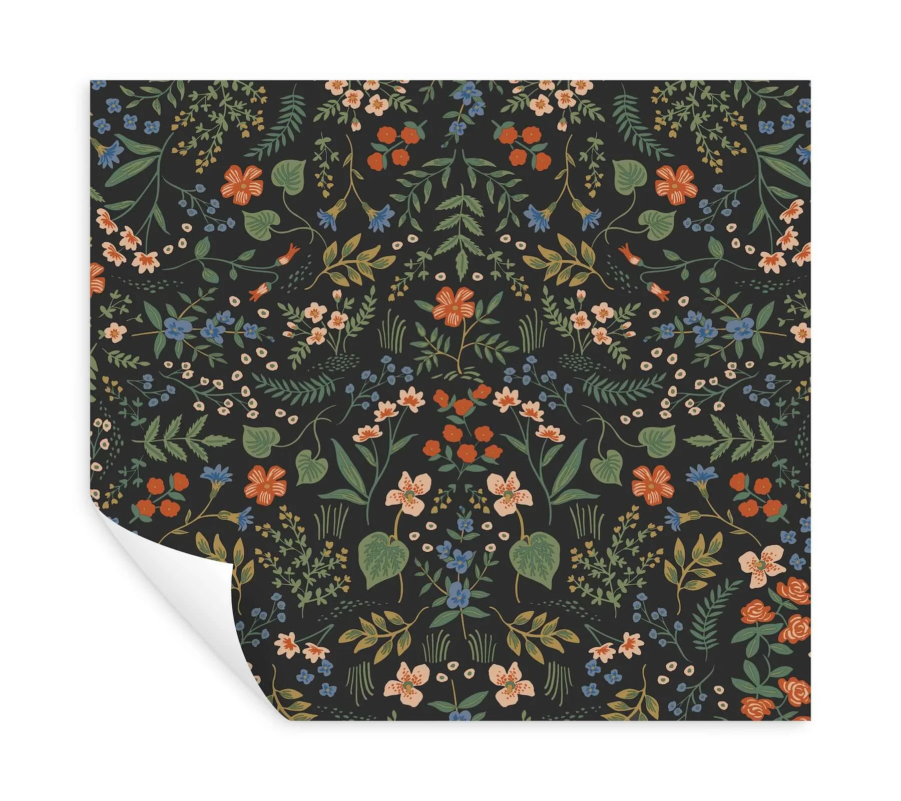 Rifle Paper Co. Wildwood - Black Wallpaper | Buy Online Rifle Paper Co. Wildwood wallpaper, color Black, SKU PSW1623RL