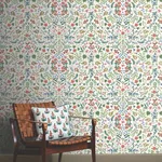 Rifle Paper Co. Wildwood wallpaper, color Rose, SKU PSW1624RL