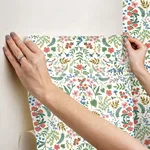 Rifle Paper Co. Wildwood wallpaper, color Rose, SKU PSW1624RL