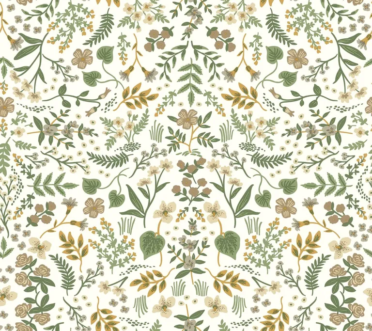 Rifle Paper Co. Wildwood wallpaper, color Linen, SKU PSW1625RL
