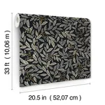 Rifle Paper Co. Willowberry - Black Wallpaper | Buy Online Rifle Paper Co. Willowberry wallpaper, color Black, SKU RF7462