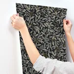 Rifle Paper Co. Willowberry - Black Wallpaper | Buy Online Rifle Paper Co. Willowberry wallpaper, color Black, SKU RF7462