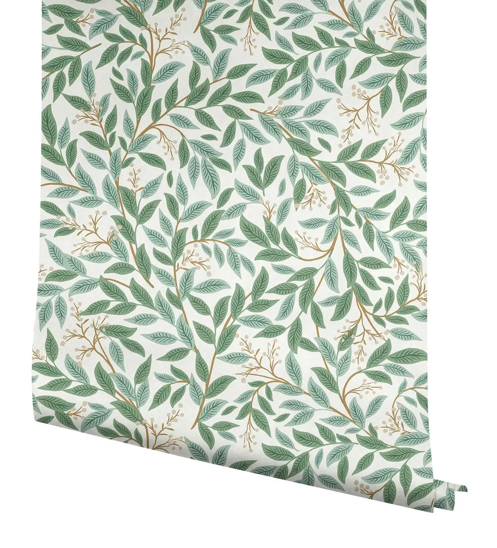 Rifle Paper Co. Willowberry wallpaper, color Emerald, SKU RF7464