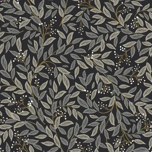 Rifle Paper Co. Willowberry wallpaper, color Black, SKU PSW1472RL