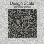Rifle Paper Co. Willowberry wallpaper, color Black, SKU PSW1472RL