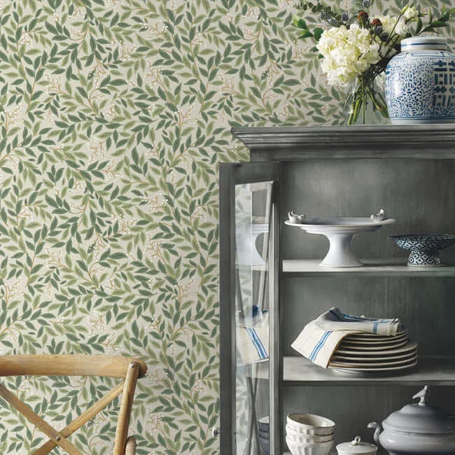 Rifle Paper Co. Willowberry wallpaper, color Linen, SKU PSW1473RL