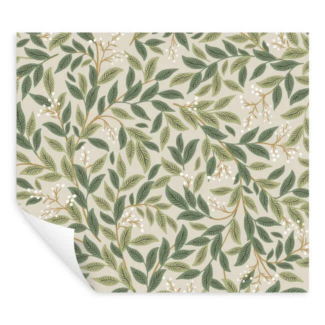 Rifle Paper Co. Willowberry wallpaper, color Linen, SKU PSW1473RL