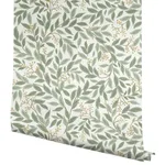 Rifle Paper Co. Willowberry wallpaper, color Sage, SKU RF7465