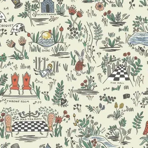 Rifle Paper Co. Wonderland wallpaper, color Pastel, SKU PSW1330RL