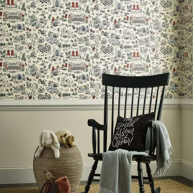 Rifle Paper Co. Wonderland wallpaper, color Pastel, SKU PSW1330RL