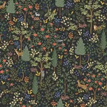 Rifle Paper Co. Woodland - Black Wallpaper | Buy Online Rifle Paper Co. Woodland wallpaper, color Black, SKU PSW1546RL