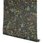 Rifle Paper Co. Woodland - Black Wallpaper | Buy Online Rifle Paper Co. Woodland wallpaper, color Black, SKU PSW1546RL
