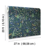 Rifle Paper Co. Woodland - Navy Wallpaper | Buy Online Rifle Paper Co. Woodland wallpaper, color Navy, SKU PSW1547RL