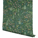 Rifle Paper Co. Woodland - Emerald Wallpaper | Buy Online Rifle Paper Co. Woodland wallpaper, color Emerald, SKU PSW1548RL