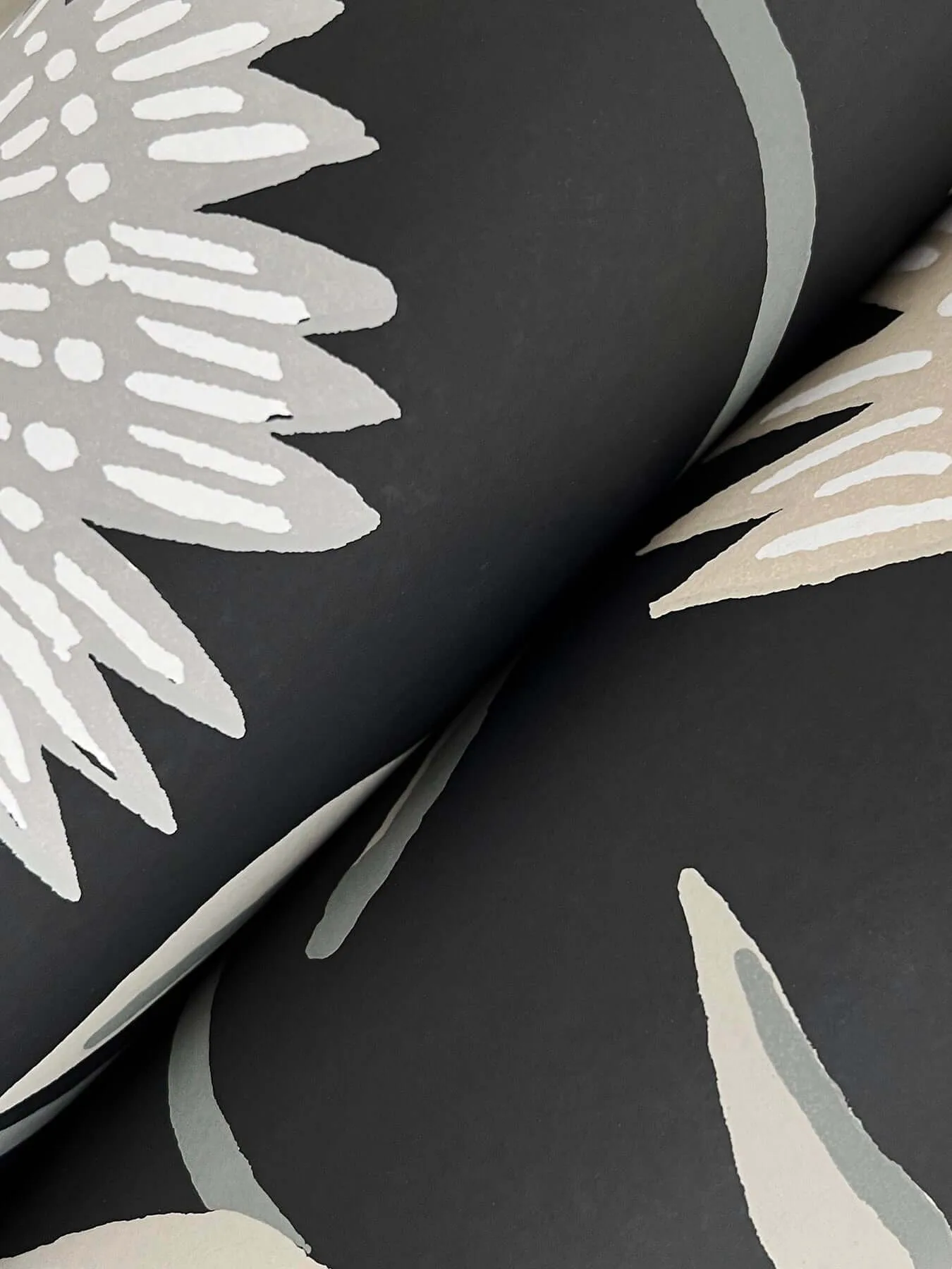 Rifle Paper Co. Aster - Black Wallpaper | Buy Online Rifle Paper Co. Aster wallpaper, color Black, SKU RF7434