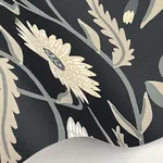 Rifle Paper Co. Aster - Black Wallpaper | Buy Online Rifle Paper Co. Aster wallpaper, color Black, SKU RF7434