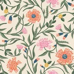 Rifle Paper Co. Aster - Coral Wallpaper | Buy Online Rifle Paper Co. Aster wallpaper, color Coral, SKU RF7433