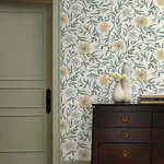 Rifle Paper Co. Aster - Gold Wallpaper | Buy Online Rifle Paper Co. Aster wallpaper, color Gold, SKU RF7432