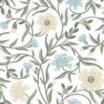 Rifle Paper Co. Aster - White Wallpaper | Buy Online Rifle Paper Co. Aster wallpaper, color White, SKU RF7431