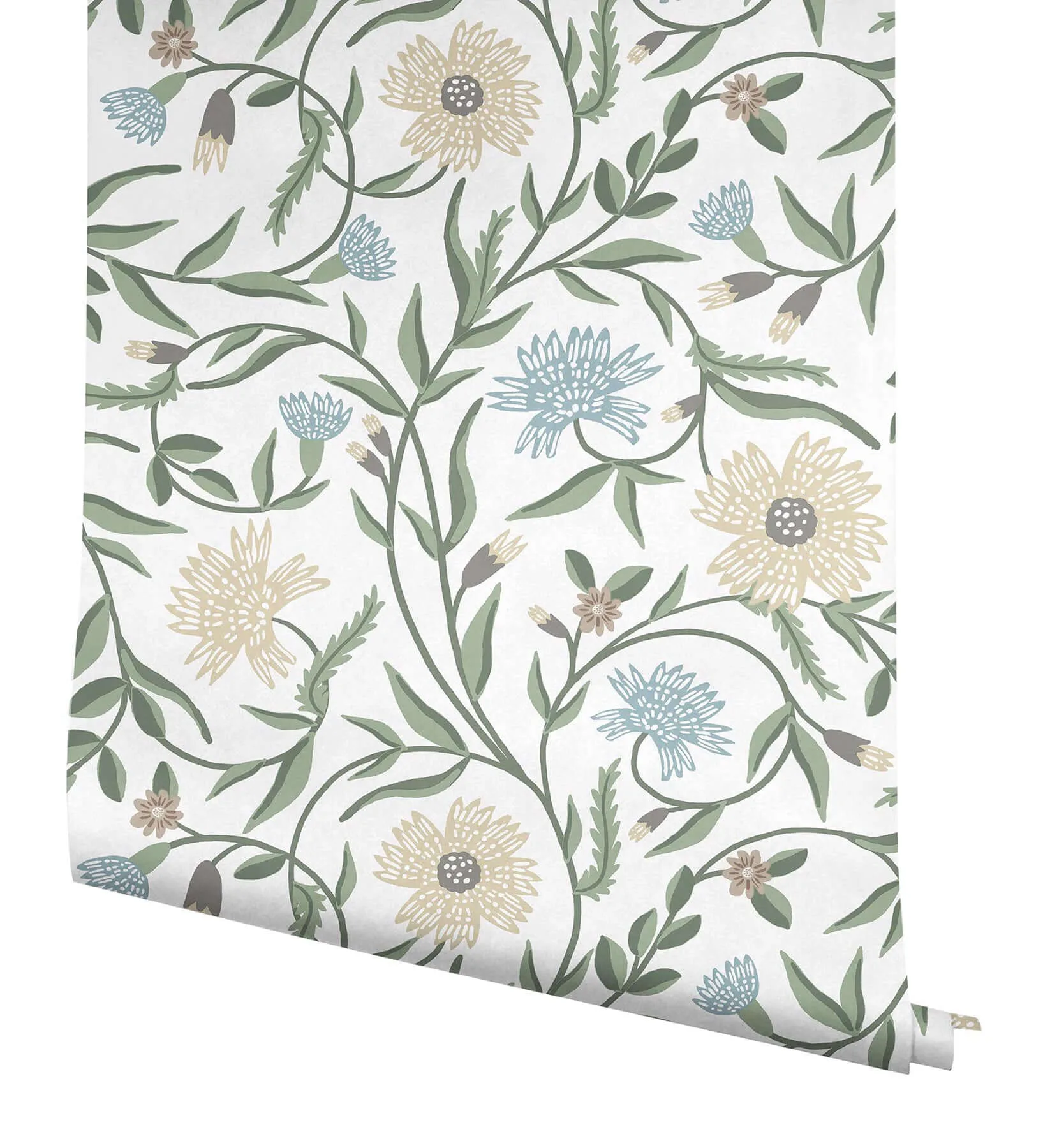 Rifle Paper Co. Aster - White Wallpaper | Buy Online Rifle Paper Co. Aster wallpaper, color White, SKU RF7431