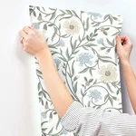 Rifle Paper Co. Aster - White Wallpaper | Buy Online Rifle Paper Co. Aster wallpaper, color White, SKU RF7431