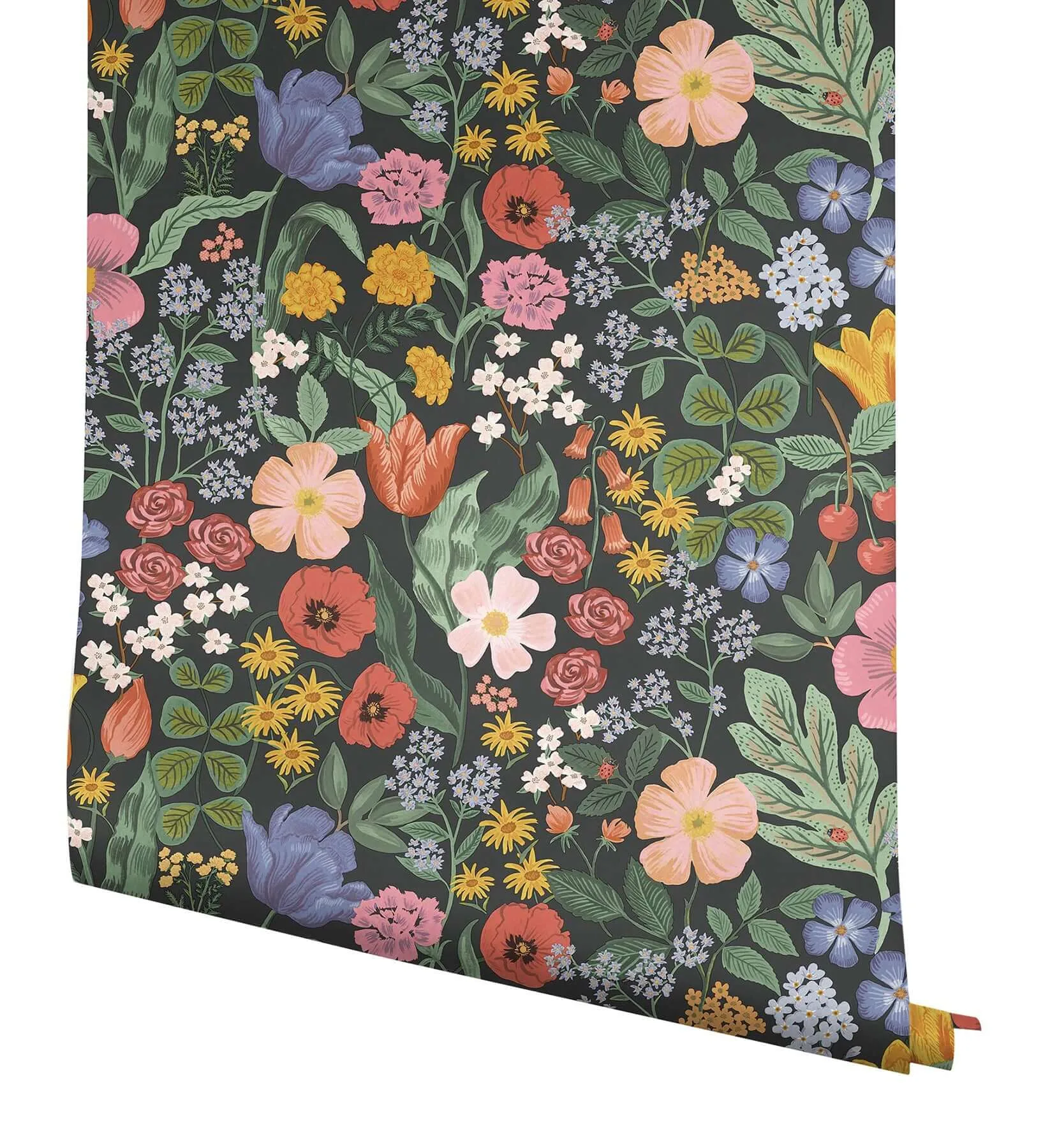 Rifle Paper Co. Blossom - Black Wallpaper | Buy Online Rifle Paper Co. Blossom wallpaper, color Black, SKU RF7491
