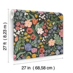 Rifle Paper Co. Blossom - Black Wallpaper | Buy Online Rifle Paper Co. Blossom wallpaper, color Black, SKU RF7491