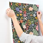 Rifle Paper Co. Blossom - Black Wallpaper | Buy Online Rifle Paper Co. Blossom wallpaper, color Black, SKU RF7491