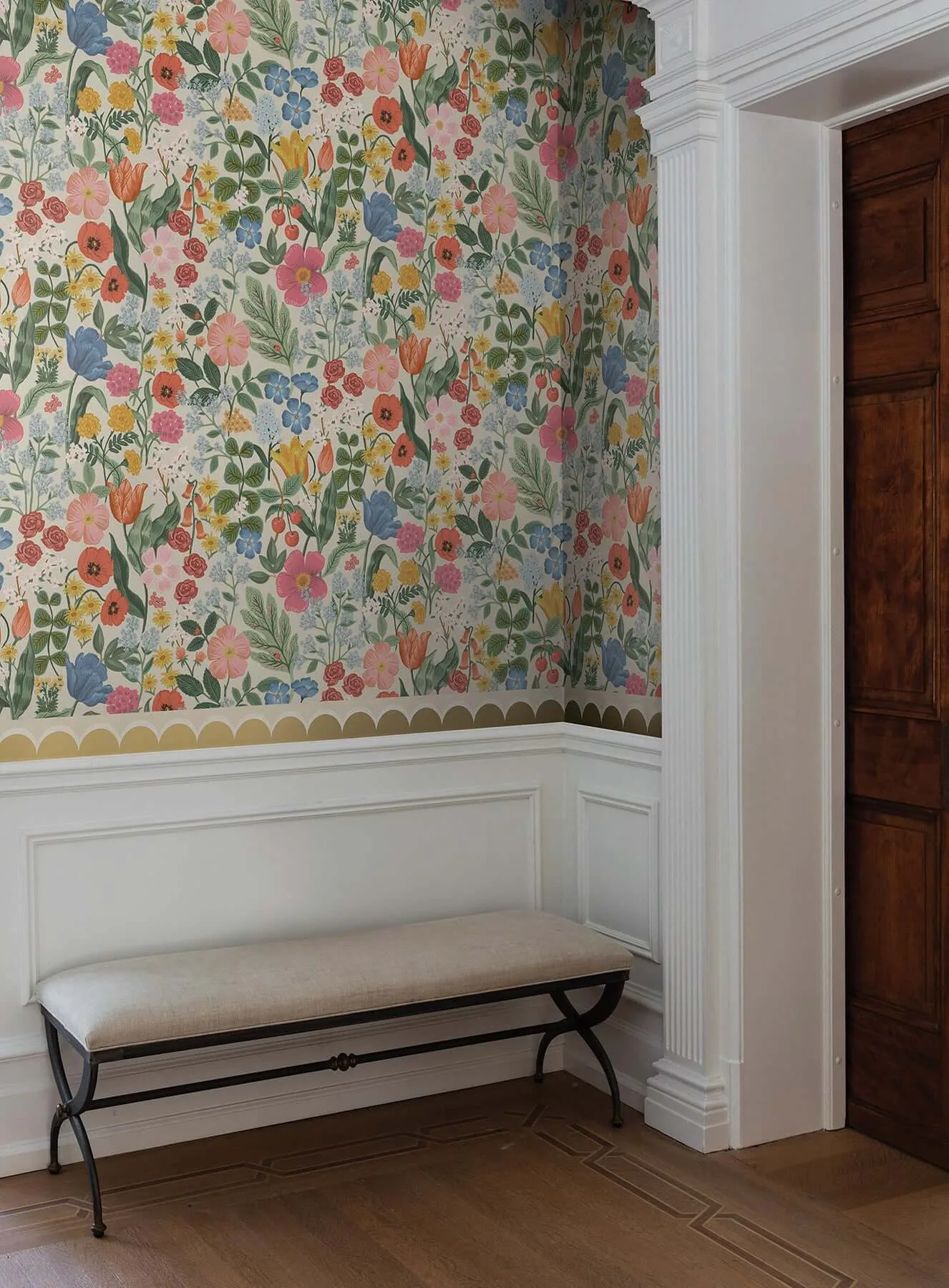 Rifle Paper Co. Blossom wallpaper, color Cream, SKU RF7492