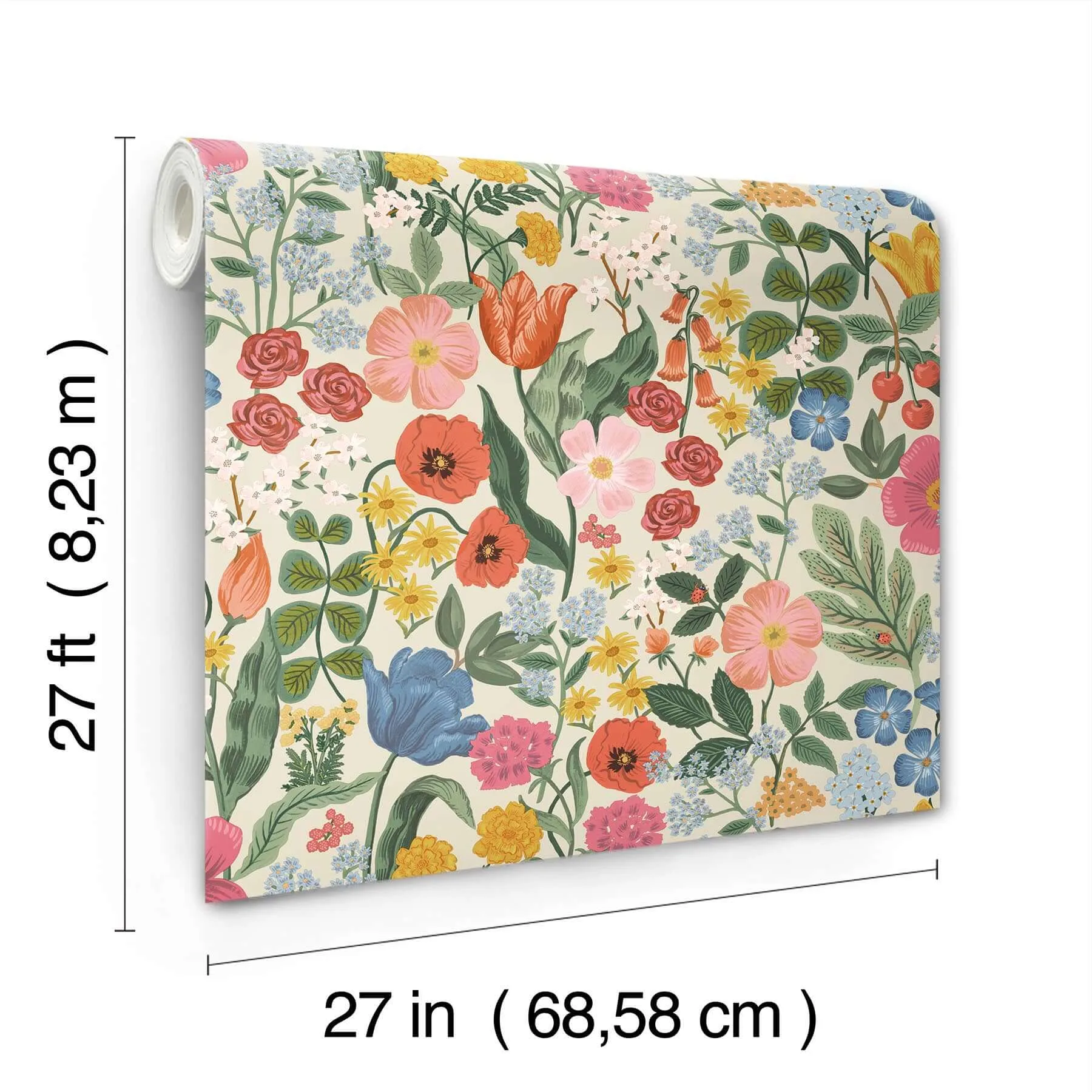 Rifle Paper Co. Blossom - Cream Wallpaper | Buy Online Rifle Paper Co. Blossom wallpaper, color Cream, SKU RF7492