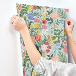 Rifle Paper Co. Blossom - Light Blue Wallpaper | Buy Online Rifle Paper Co. Blossom wallpaper, color Light Blue, SKU RF7493