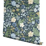 Rifle Paper Co. Blossom - Navy Wallpaper | Buy Online Rifle Paper Co. Blossom wallpaper, color Navy, SKU RF7494