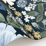 Rifle Paper Co. Blossom - Navy Wallpaper | Buy Online Rifle Paper Co. Blossom wallpaper, color Navy, SKU RF7494