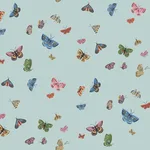 Rifle Paper Co. Butterfly House wallpaper, color Light Blue, SKU RF7414