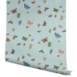 Rifle Paper Co. Butterfly House wallpaper, color Light Blue, SKU RF7414