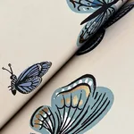 Rifle Paper Co. Butterfly House - Linen Wallpaper | Buy Online Rifle Paper Co. Butterfly House wallpaper, color Linen, SKU RF7412