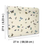 Rifle Paper Co. Butterfly House - Linen Wallpaper | Buy Online Rifle Paper Co. Butterfly House wallpaper, color Linen, SKU RF7412