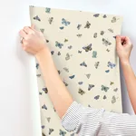 Rifle Paper Co. Butterfly House - Linen Wallpaper | Buy Online Rifle Paper Co. Butterfly House wallpaper, color Linen, SKU RF7412