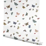Rifle Paper Co. Butterfly House - White Wallpaper | Buy Online Rifle Paper Co. Butterfly House wallpaper, color White, SKU RF7411