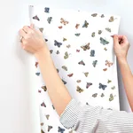 Rifle Paper Co. Butterfly House - White Wallpaper | Buy Online Rifle Paper Co. Butterfly House wallpaper, color White, SKU RF7411