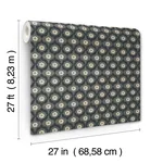 Rifle Paper Co. Emma wallpaper, color Black, SKU RF7442