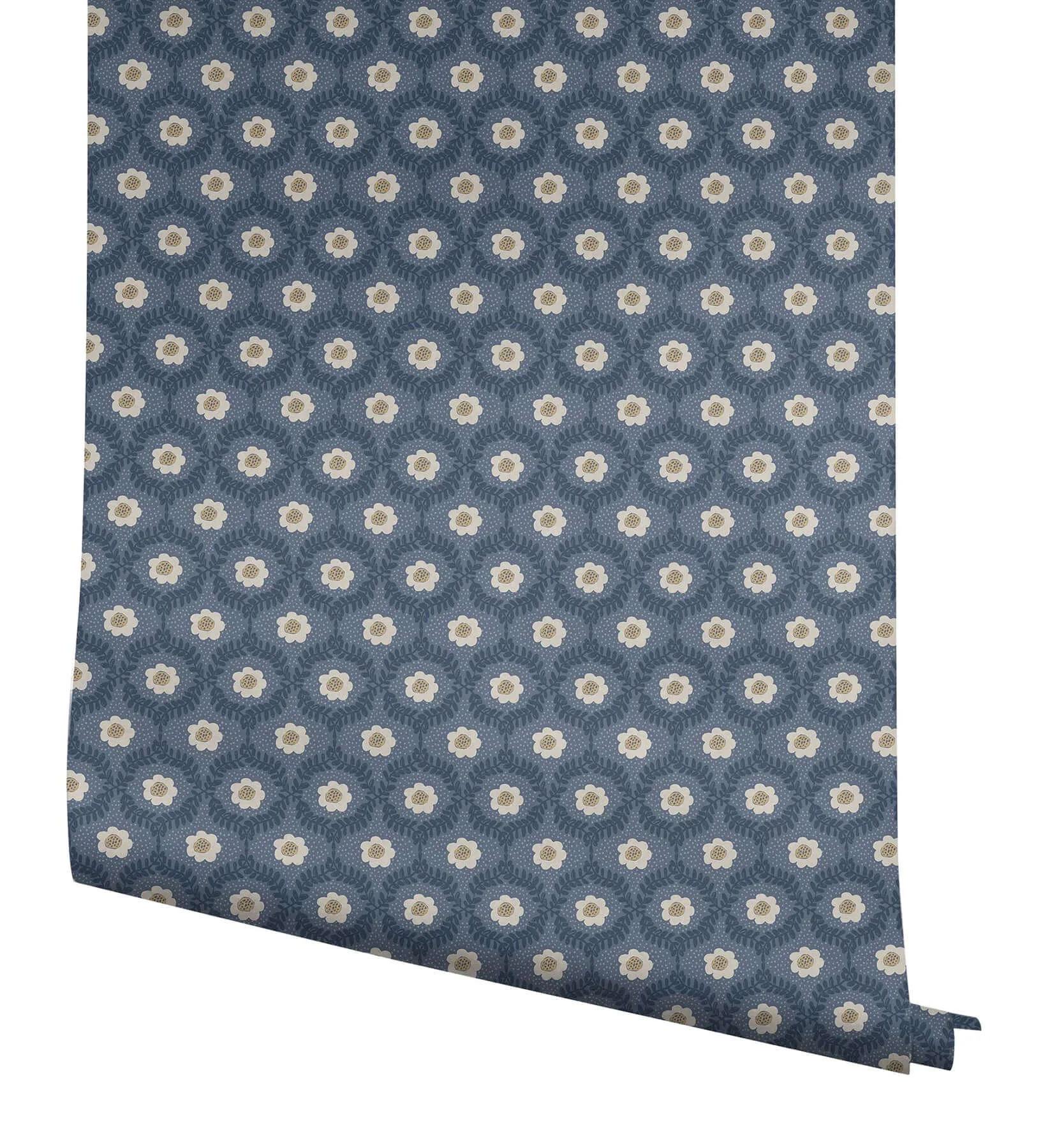 Rifle Paper Co. Emma - Navy Wallpaper | Buy Online Rifle Paper Co. Emma wallpaper, color Navy, SKU RF7441