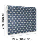 Rifle Paper Co. Emma - Navy Wallpaper | Buy Online Rifle Paper Co. Emma wallpaper, color Navy, SKU RF7441