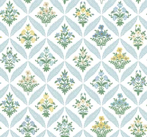 Rifle Paper Co. Estee Garden wallpaper, color Blue, SKU RF7514