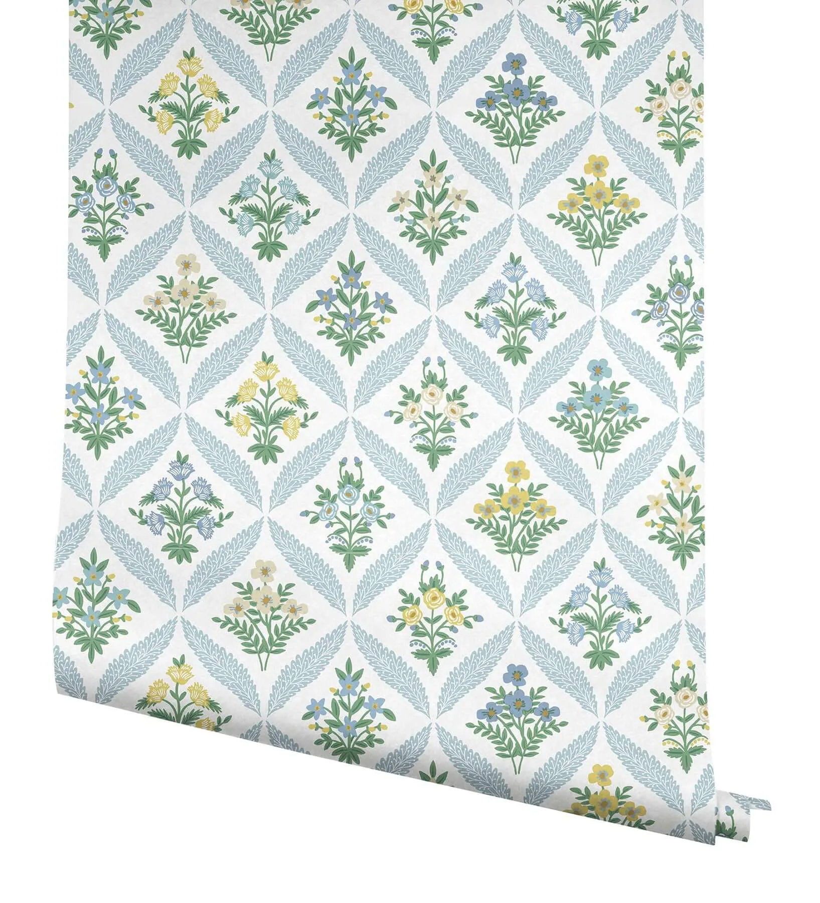 Rifle Paper Co. Estee Garden wallpaper, color Blue, SKU RF7514