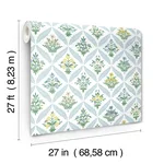 Rifle Paper Co. Estee Garden wallpaper, color Blue, SKU RF7514